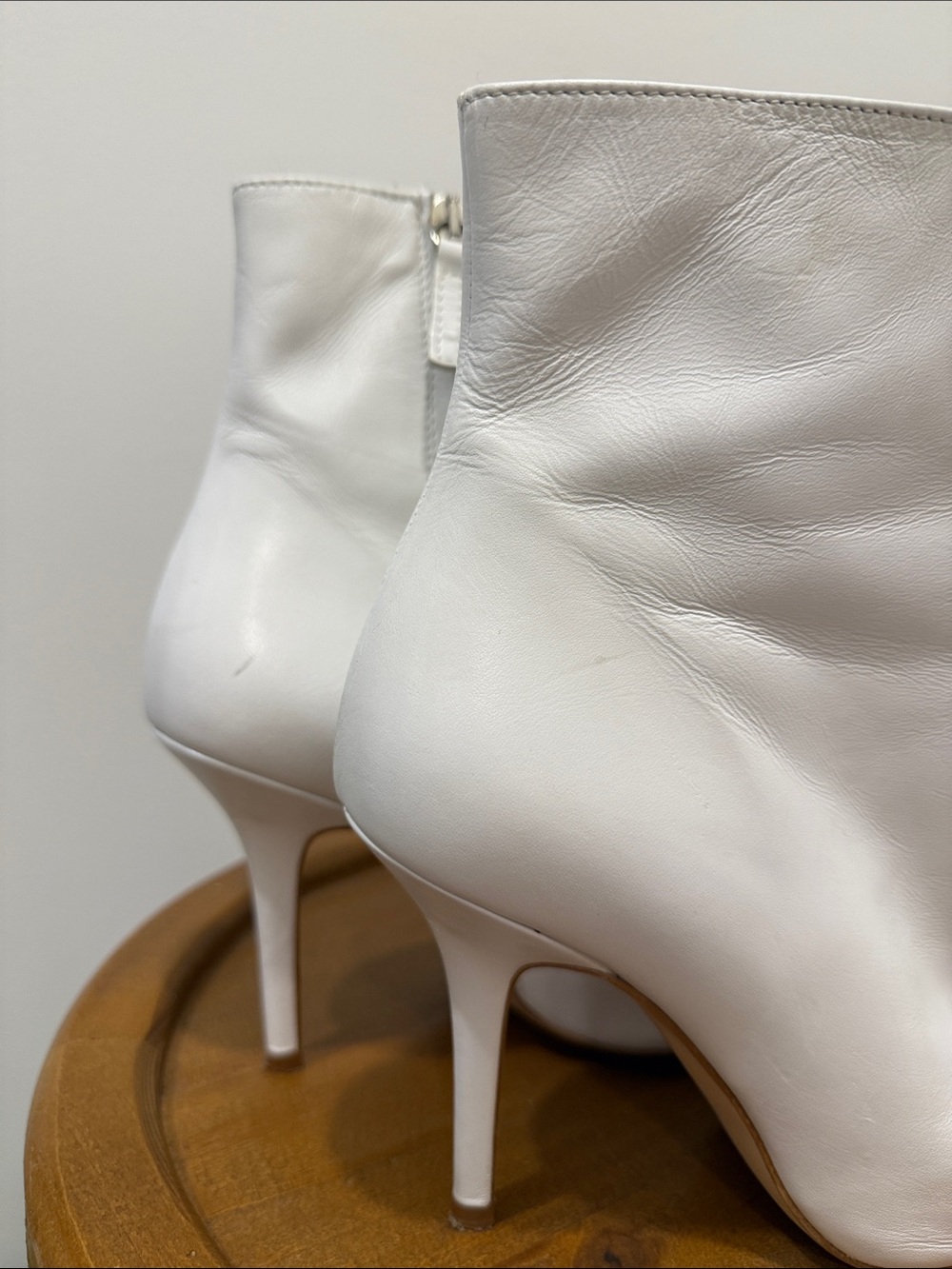 Zara White Pointed Toe Ankle Boots - Picture 12 of 12